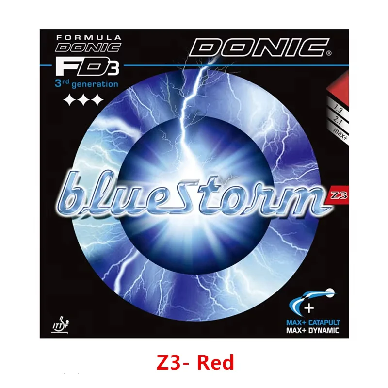 DONIC BLUESTORM Z1/ Z2/ Z3 Table Tennis Rubber Tensor - Red - Image 7