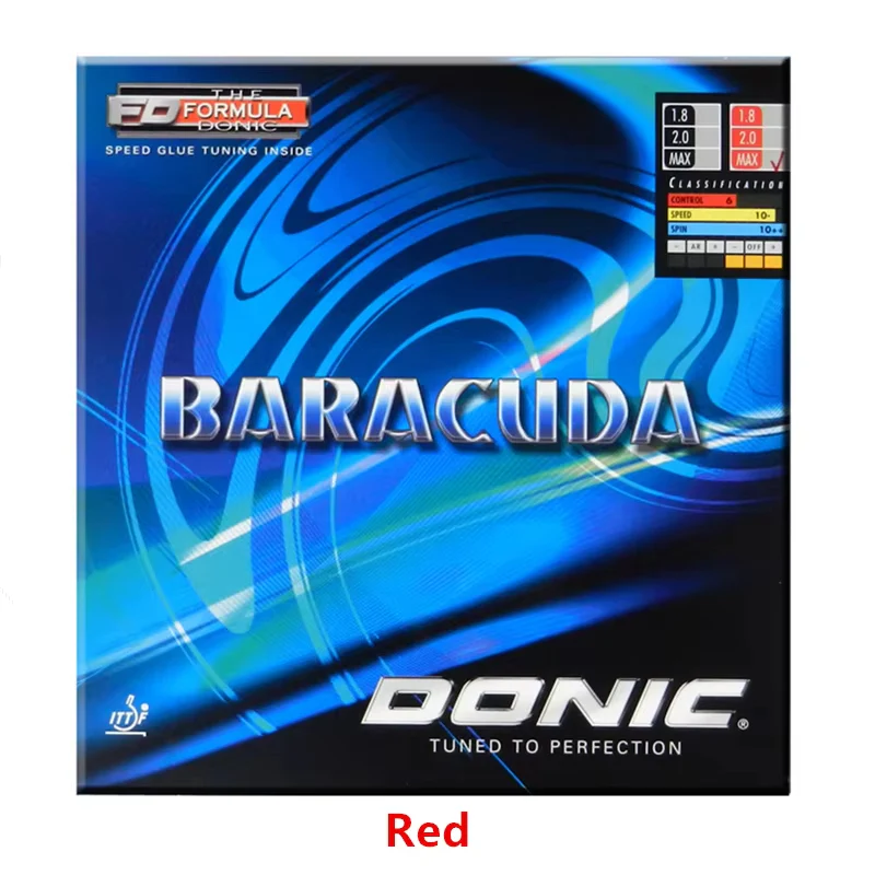 DONIC Table Tennis Rubber BARACUDA - Red - Image 7