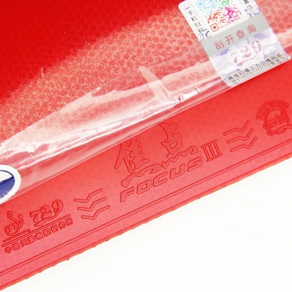 729 Friendship FOCUS3 Table Tennis Rubber - RED - Image 3