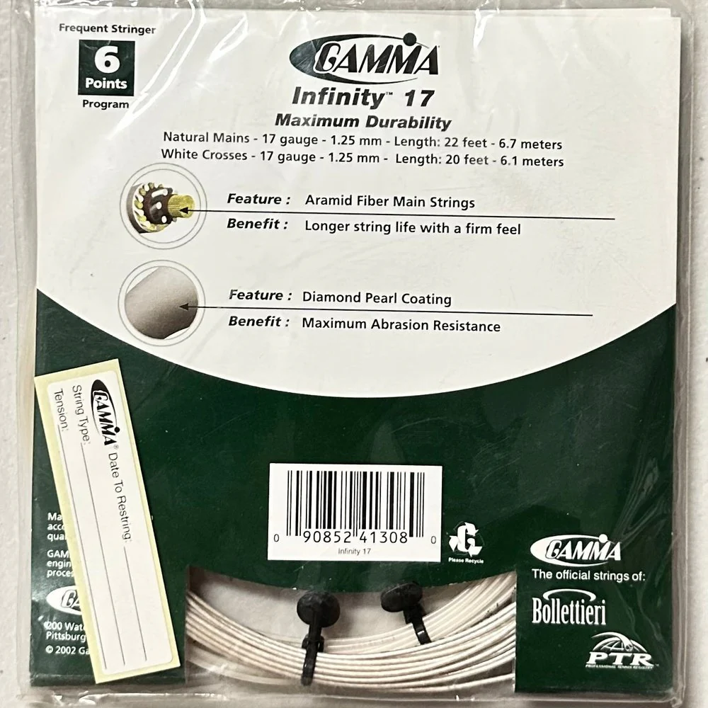 Gamma Infinity 17G/18G Tennis String Natural - Image 3