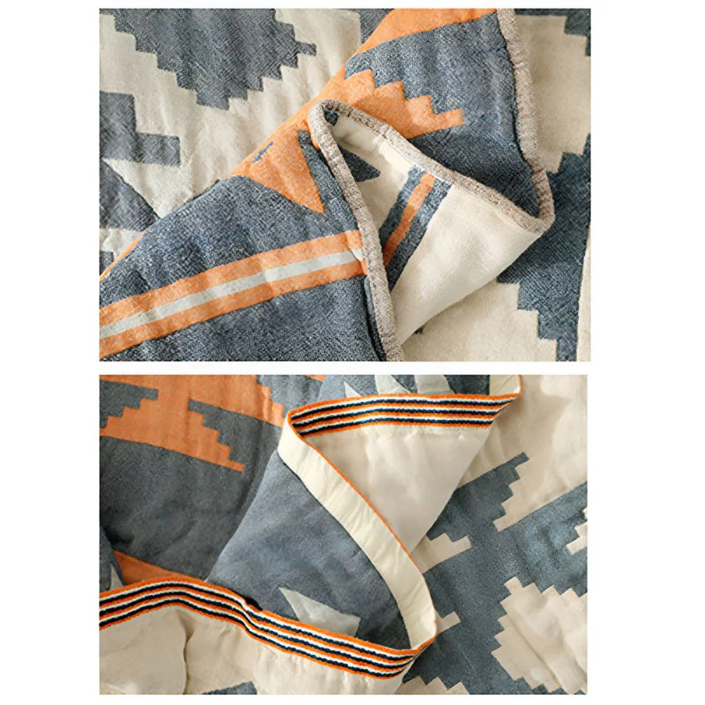 Gauze Cotton Towel Blanket – 100% Cotton, Soft, Lightweight, Summer Throw & Air-Conditioning Blanket - Image 4