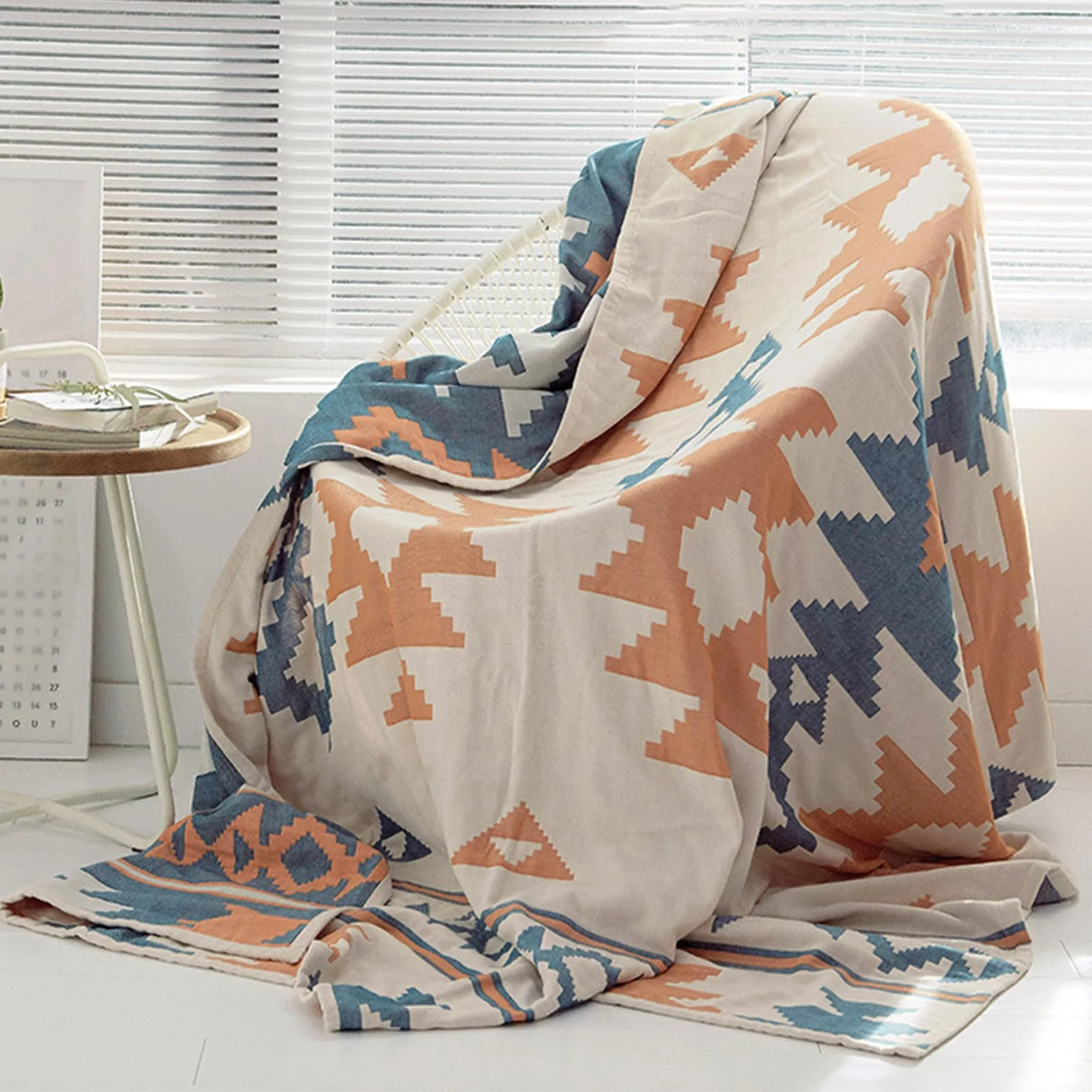 Gauze Cotton Towel Blanket – 100% Cotton, Soft, Lightweight, Summer Throw & Air-Conditioning Blanket - Image 2