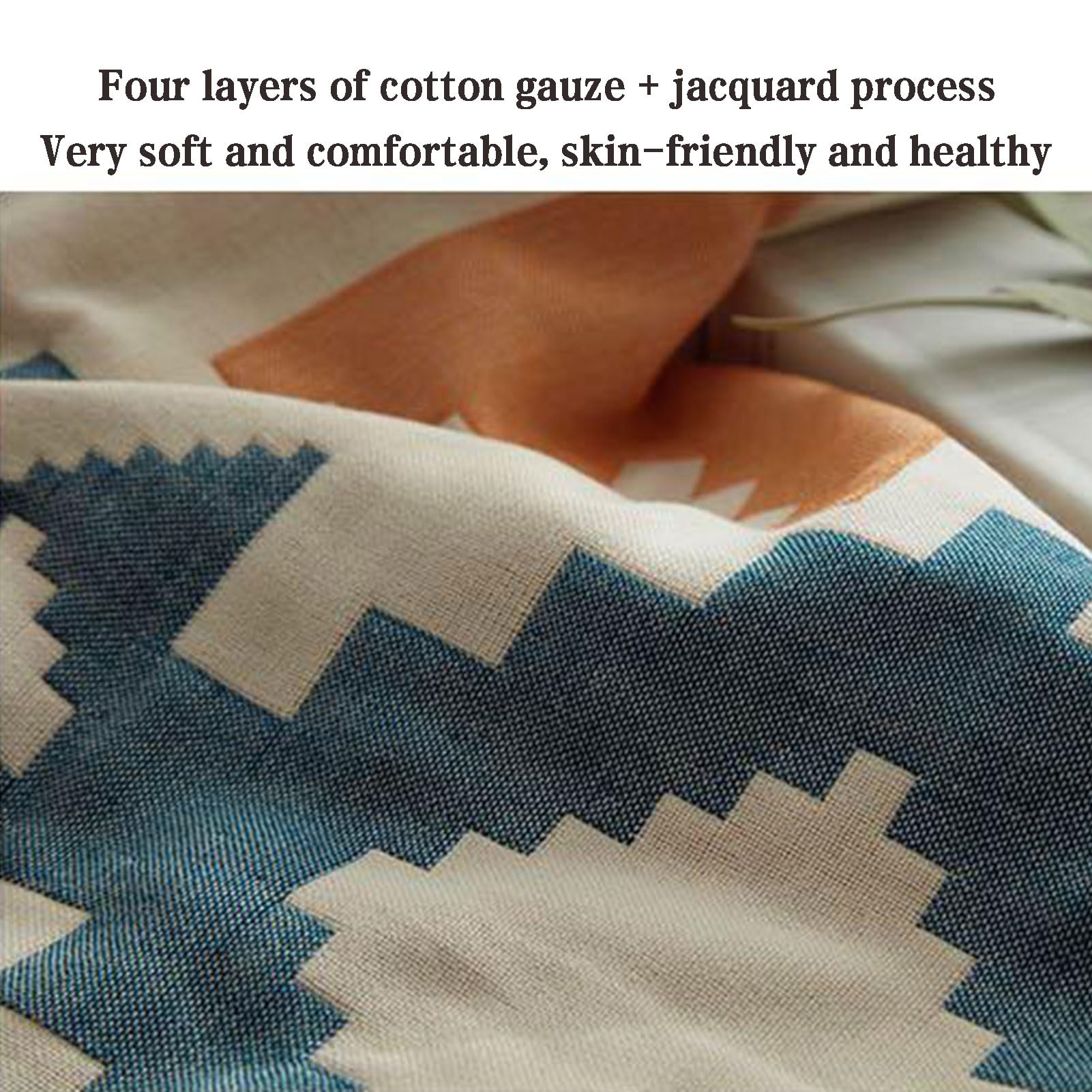Gauze Cotton Towel Blanket – 100% Cotton, Soft, Lightweight, Summer Throw & Air-Conditioning Blanket - Image 3