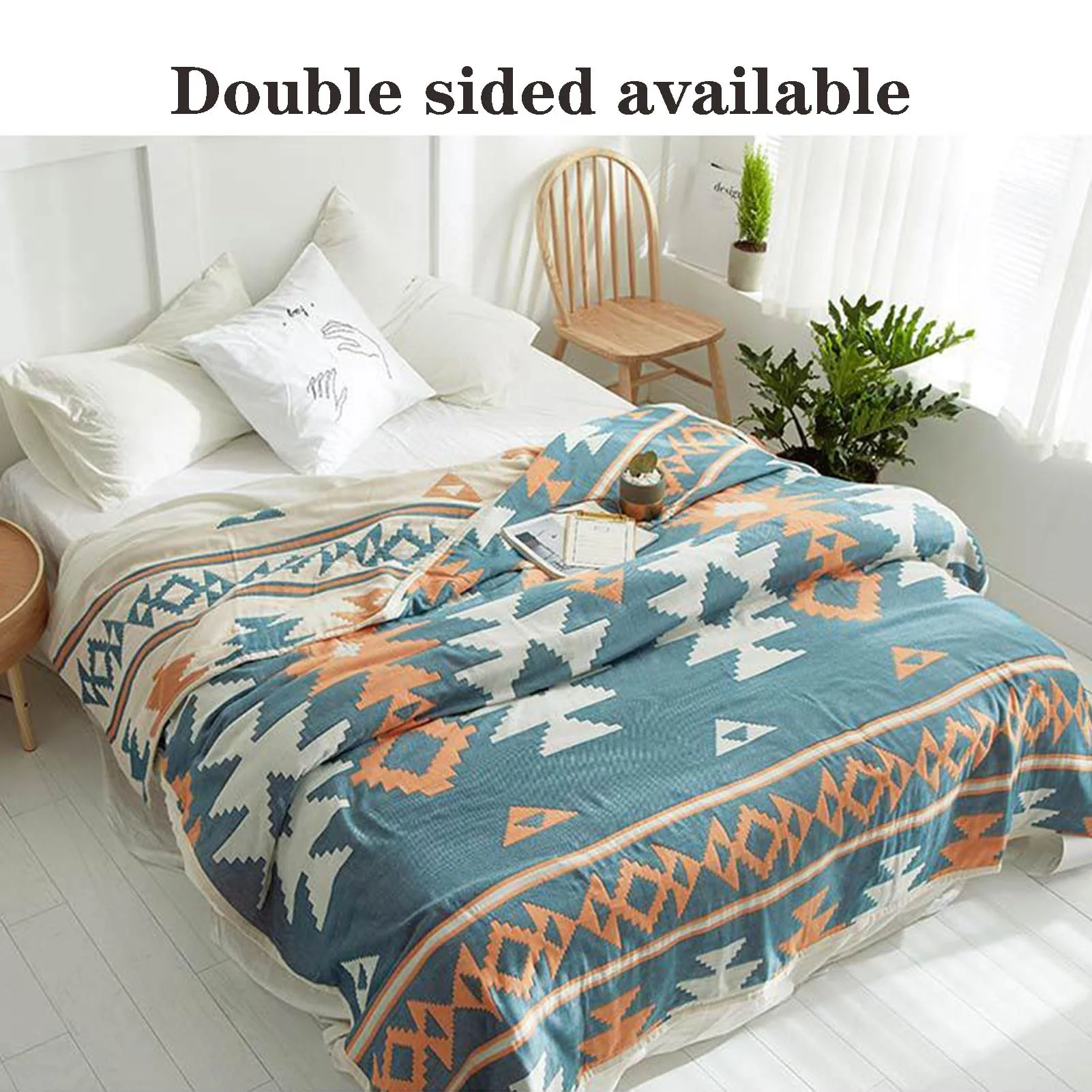 Gauze Cotton Towel Blanket – 100% Cotton, Soft, Lightweight, Summer Throw & Air-Conditioning Blanket - Image 5