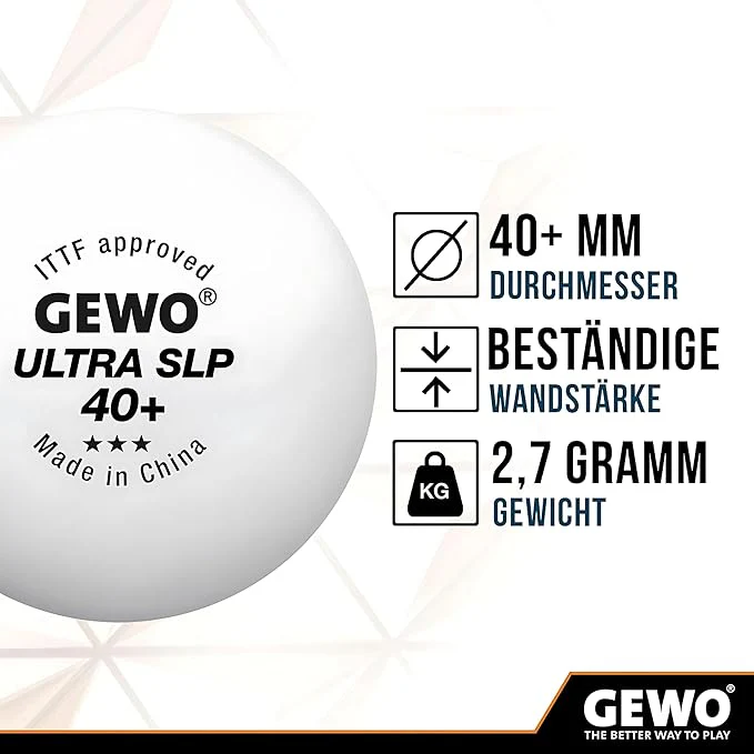 GEWO 6 Ball Seamless Maximum Round Table Tennis Ball - Image 2