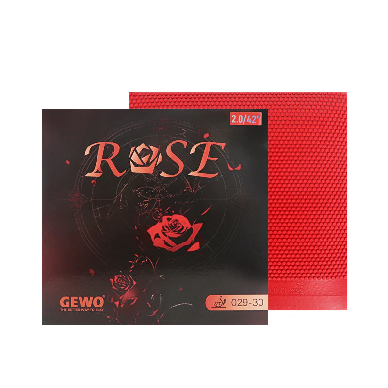 GEWO Rose Table Tennis Rubber - Red - Image 4