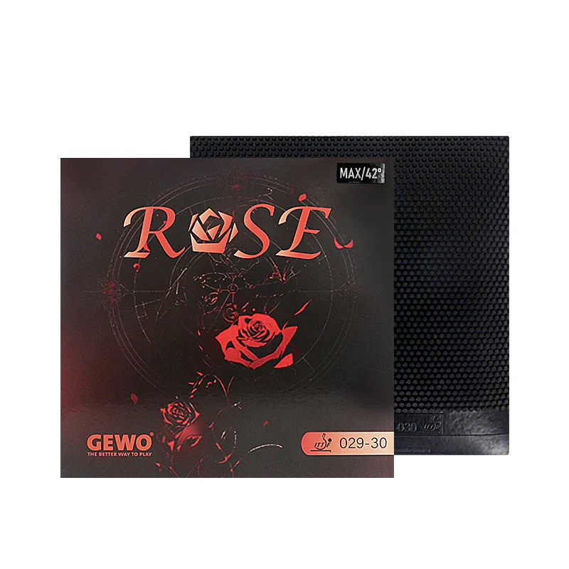 GEWO Rose Table Tennis Rubber - Red - Image 5