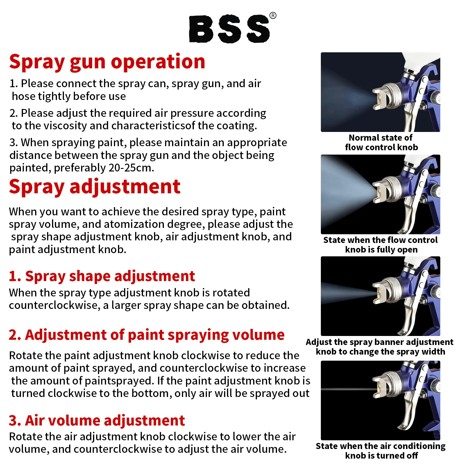 Gravity Paint Spray Gun – 250ml Aluminum Tank, Non-Drip Design, Model H2000 - Image 11