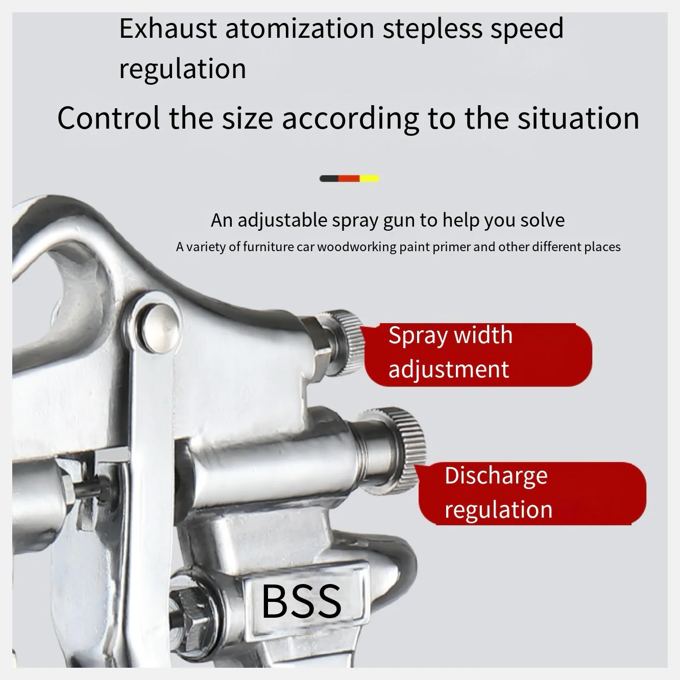 Handheld Pneumatic Paint Spray Gun – 2.0mm Nozzle, Suction Type, Model PQ 2 - Image 3