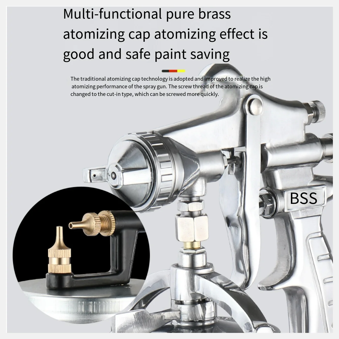 Handheld Pneumatic Paint Spray Gun – 2.0mm Nozzle, Suction Type, Model PQ 2 - Image 5
