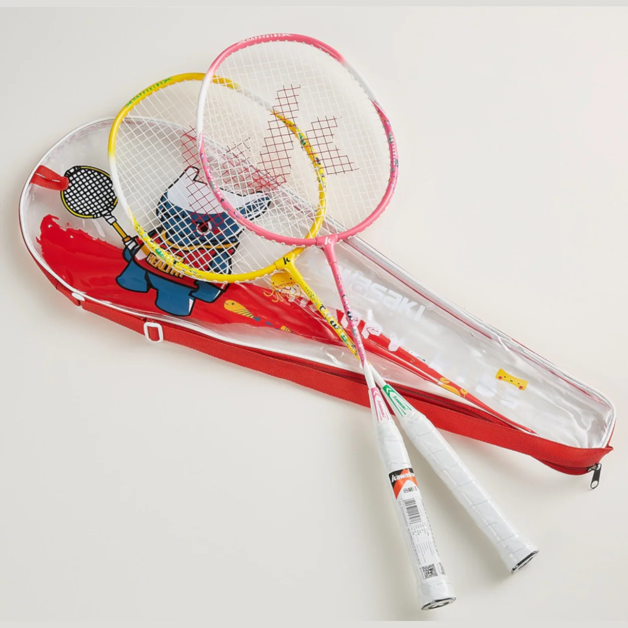 Kawasaki Happy Kids Badminton Racket Set Model 605. pink/yellow - Image 10