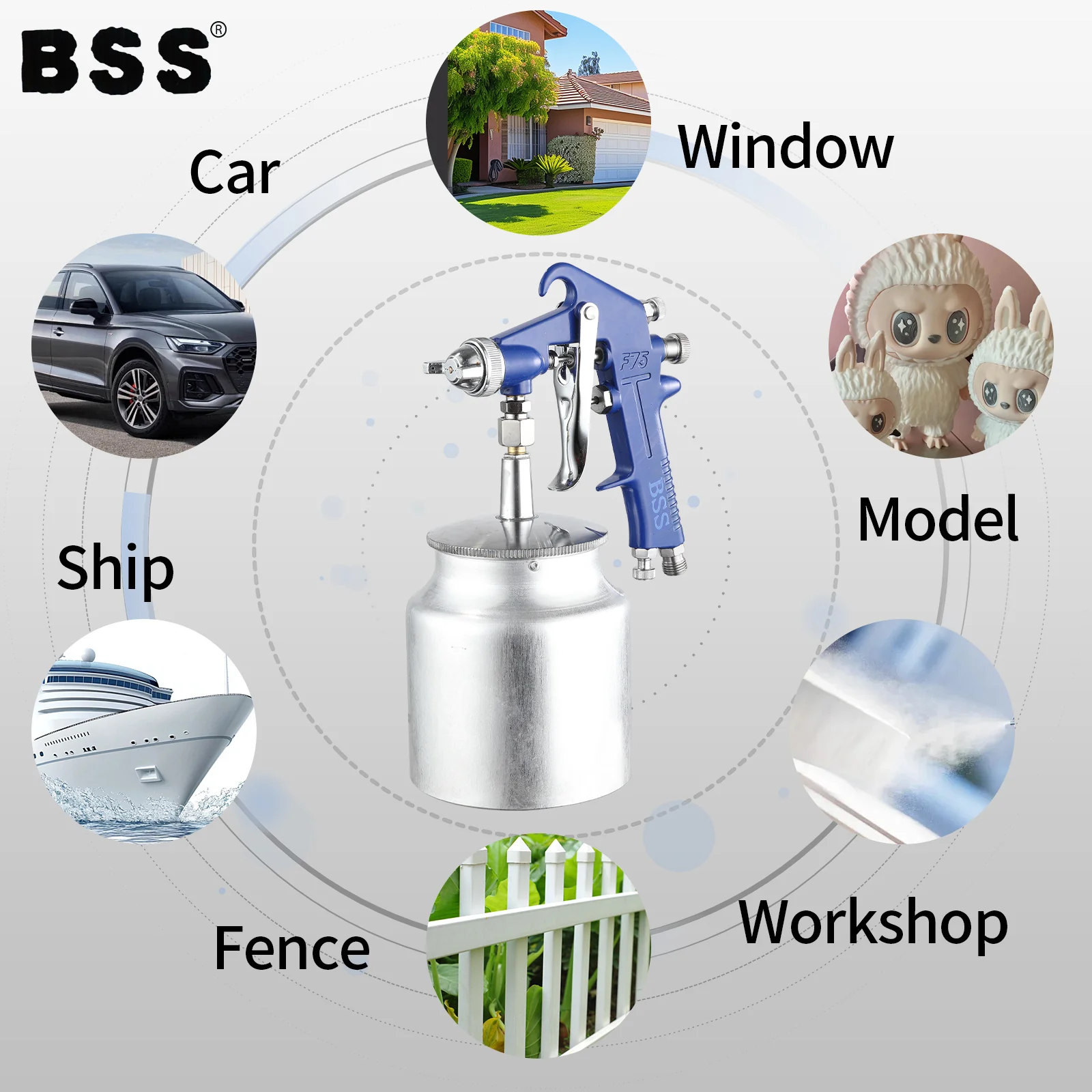 High-Pressure Paint Spray Gun – Durable, Fine Atomization, Model F75G/G75S - Image 11