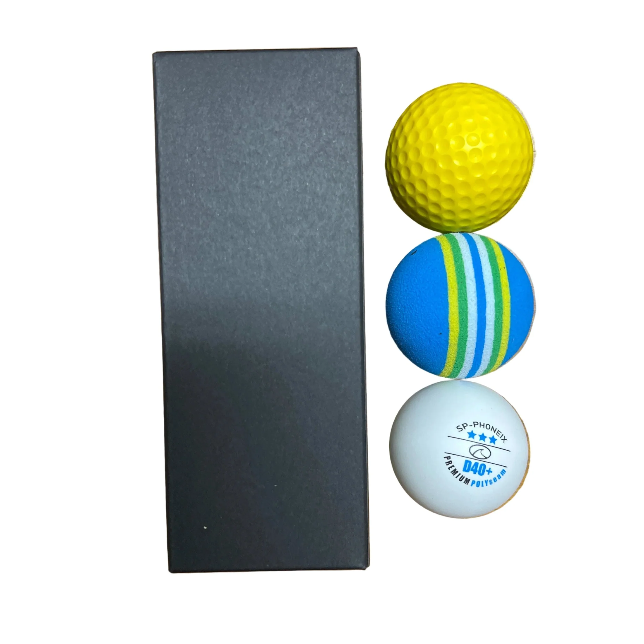 SPP Three different hardness levels of high-efficiency golf swing training balls, suitable for both indoor and outdoor use. 3PCS of various ball materials EVA ABC+ PU (random color matching at shipment)