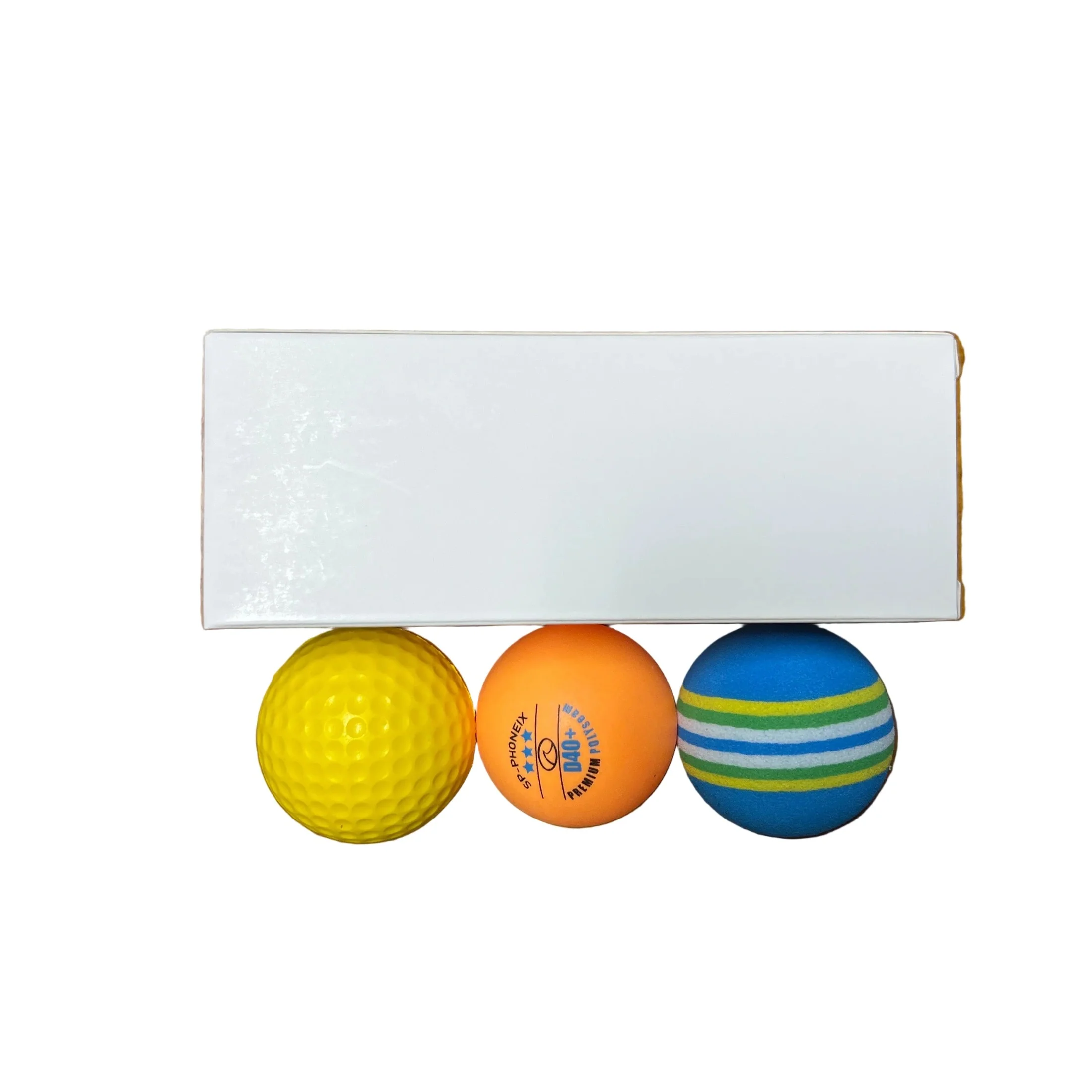 SPP Three different hardness levels of high-efficiency golf swing training balls, suitable for both indoor and outdoor use. 3PCS of various ball materials EVA ABC+ PU (random color matching at shipment) - Image 4