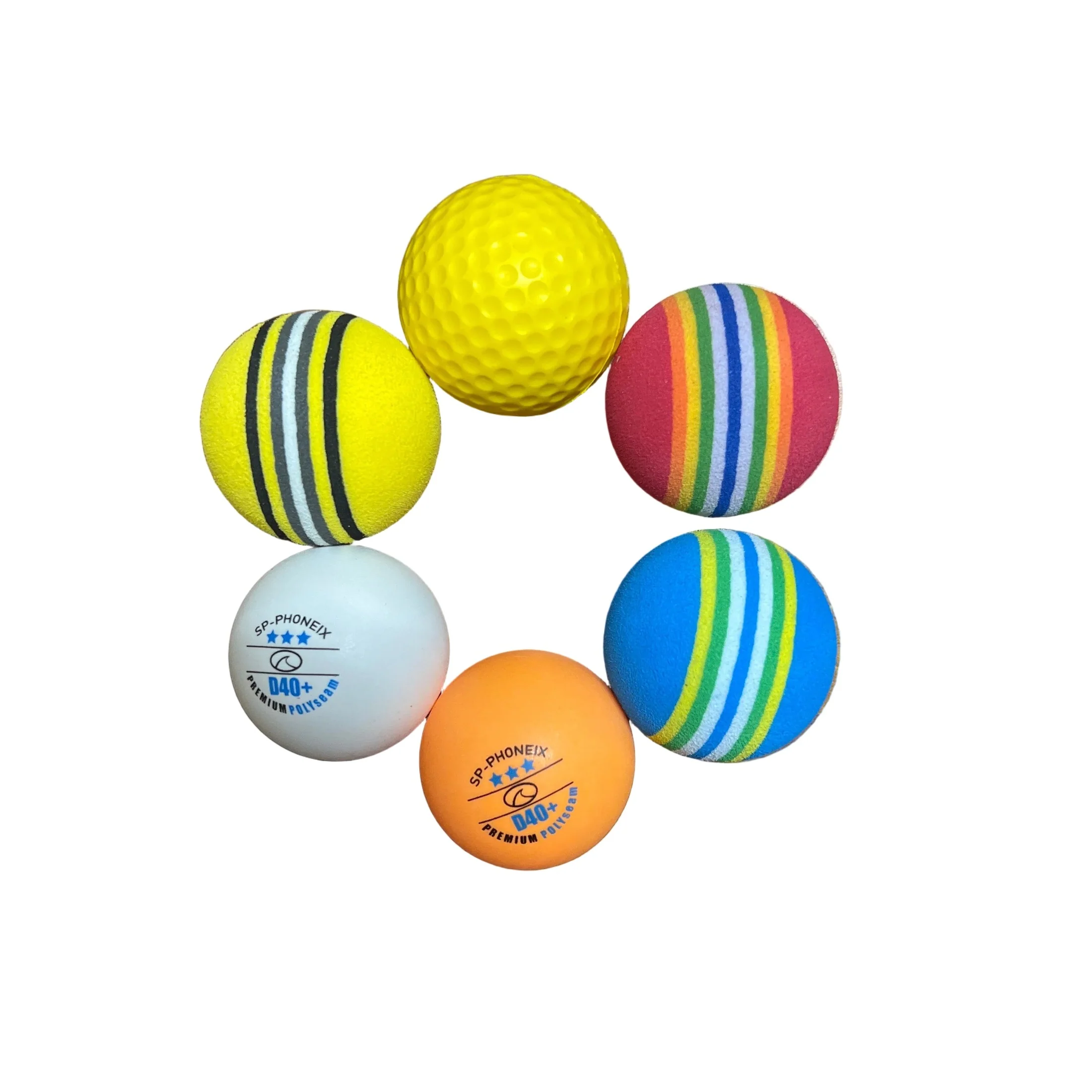 SPP Three different hardness levels of high-efficiency golf swing training balls, suitable for both indoor and outdoor use. 3PCS of various ball materials EVA ABC+ PU (random color matching at shipment) - Image 5