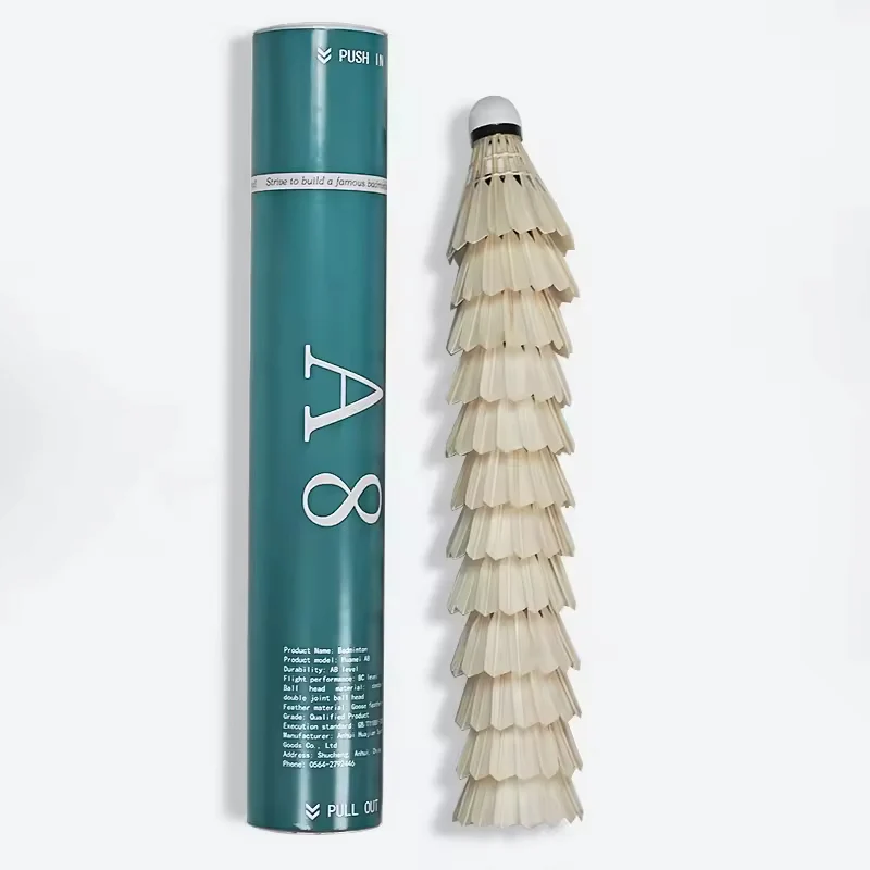 HUAMEI 12 PCS A8 Goose Feather Badminton Shuttlecock
