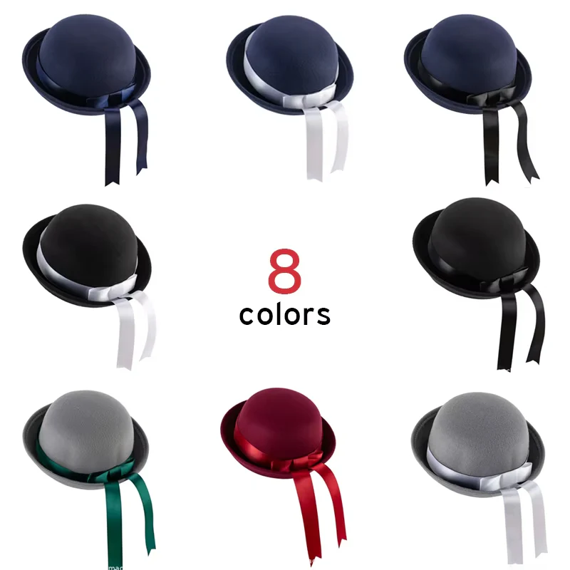 SPPHONEIX JK Cap Watch Horse racing And Various Competitions And Celebrations Elegant Ribbon Bucket Cap Parent Child Bowler Hat Wild For Street - Image 2