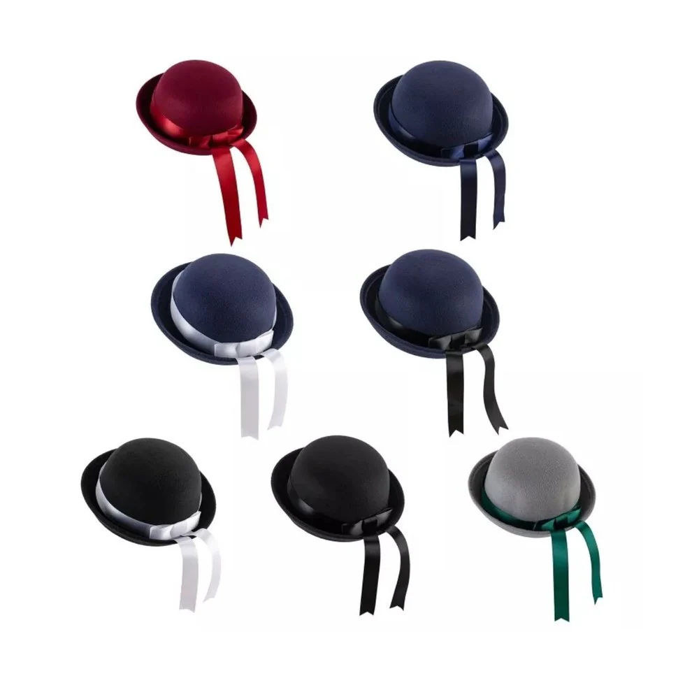 SPPHONEIX JK Cap Watch Horse racing And Various Competitions And Celebrations Elegant Ribbon Bucket Cap Parent Child Bowler Hat Wild For Street - Image 3