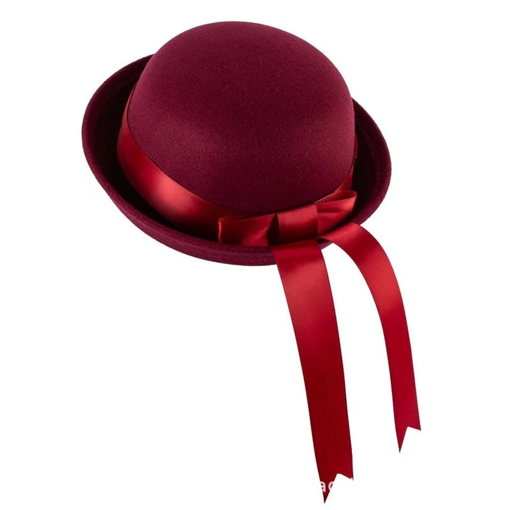 SPPHONEIX JK Cap Watch Horse racing And Various Competitions And Celebrations Elegant Ribbon Bucket Cap Parent Child Bowler Hat Wild For Street - Image 5