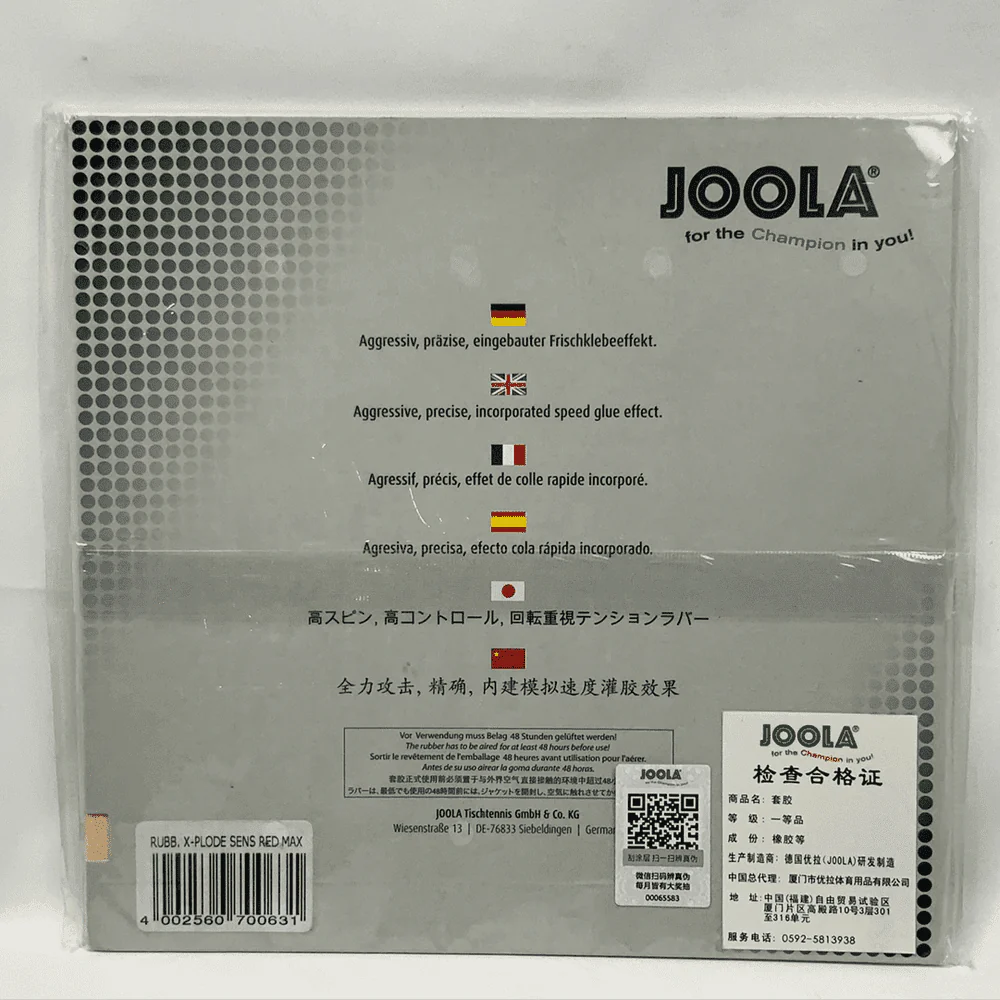 JOOLA X-Plode Sensitive table tennis rubber Tensor - Image 2