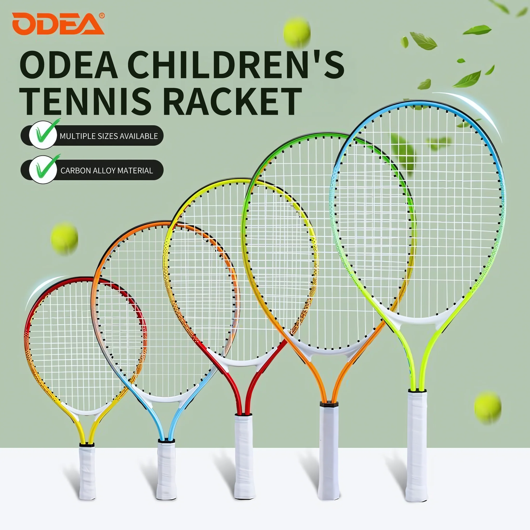 ODEA Junior Tennis Racquet Children Tennis Racket Light Kid Racket With Bag 17-25inch - Image 5