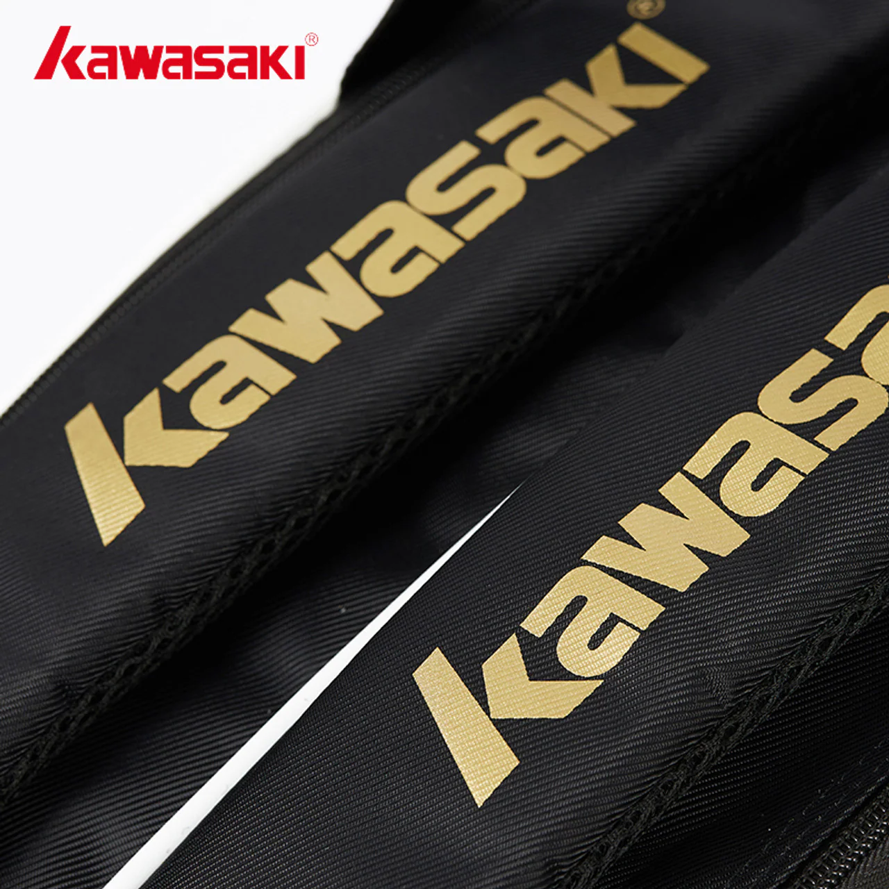 Kawasaki Badminton Bag (6 racquet) K1G00 - A8608 - 1 (Black/Gold) - Image 7