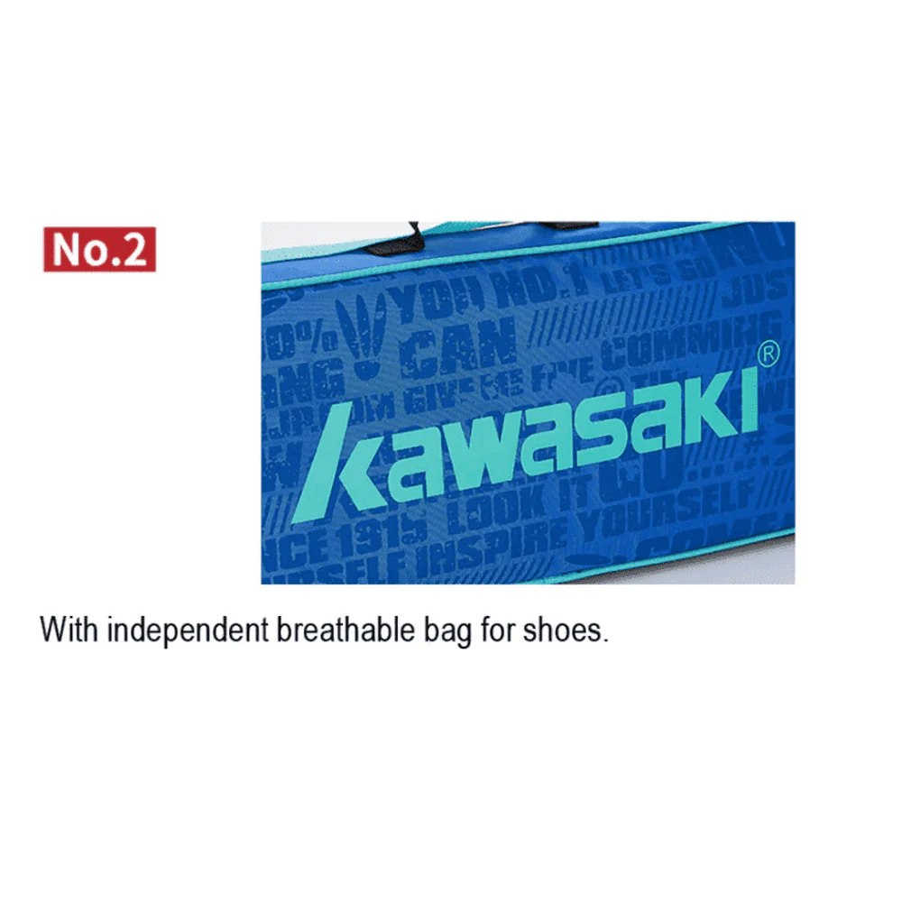 Kawasaki Badminton Bags Single Shoulder (for 3 Rackets) Tennis Women And Men Portable Sports Bag KBB-2001 - Image 9