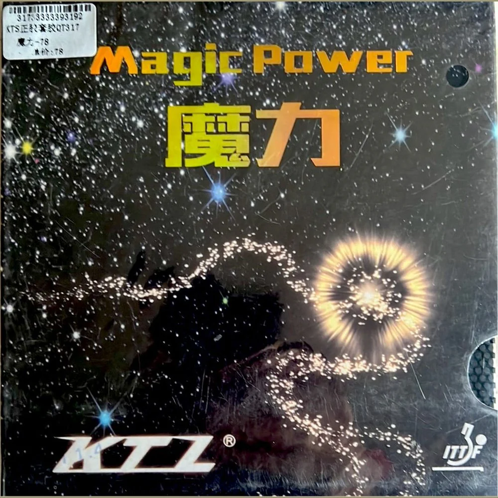 KTL Magic Power Medium Pips-Out Rubber Table Tennis - BLACK