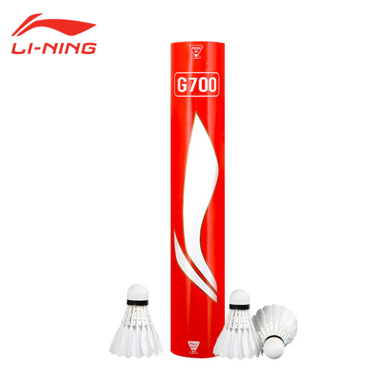 LI NING 12 PCS Goose Badminton Shuttlecock Competitive Play G700