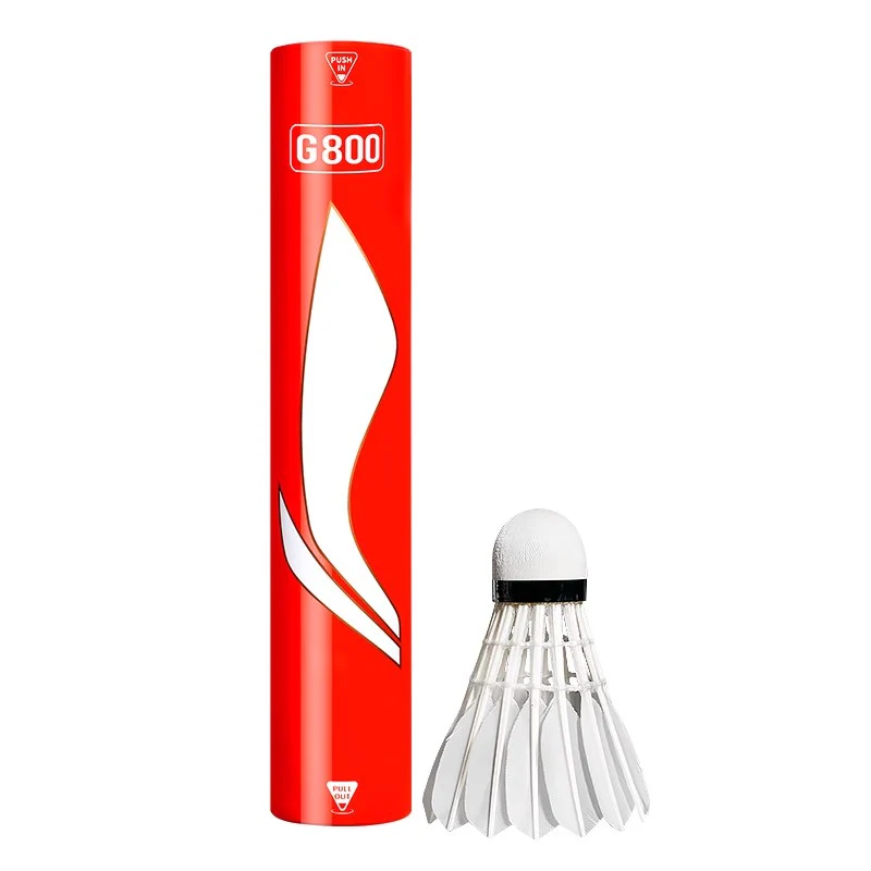 LI NING 12 PCS G800 Badminton Goose Feather Badminton Shuttlecock