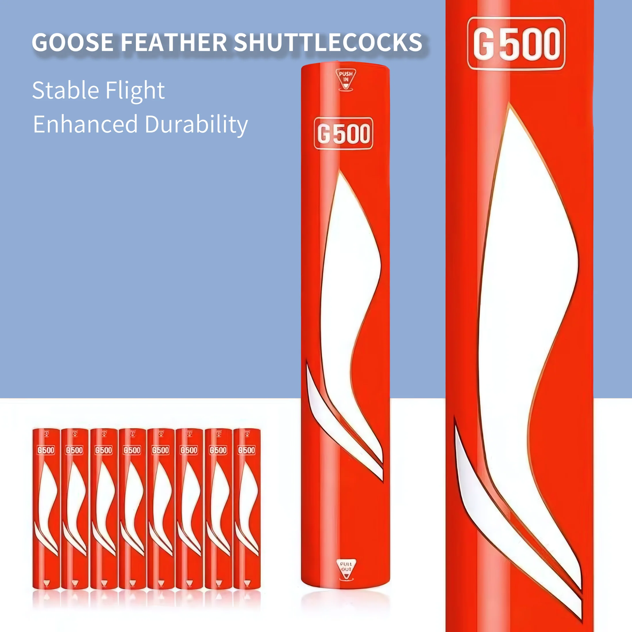 LI NING 12 PCS Goose Badminton Shuttlecock Competitive G500 - Image 4