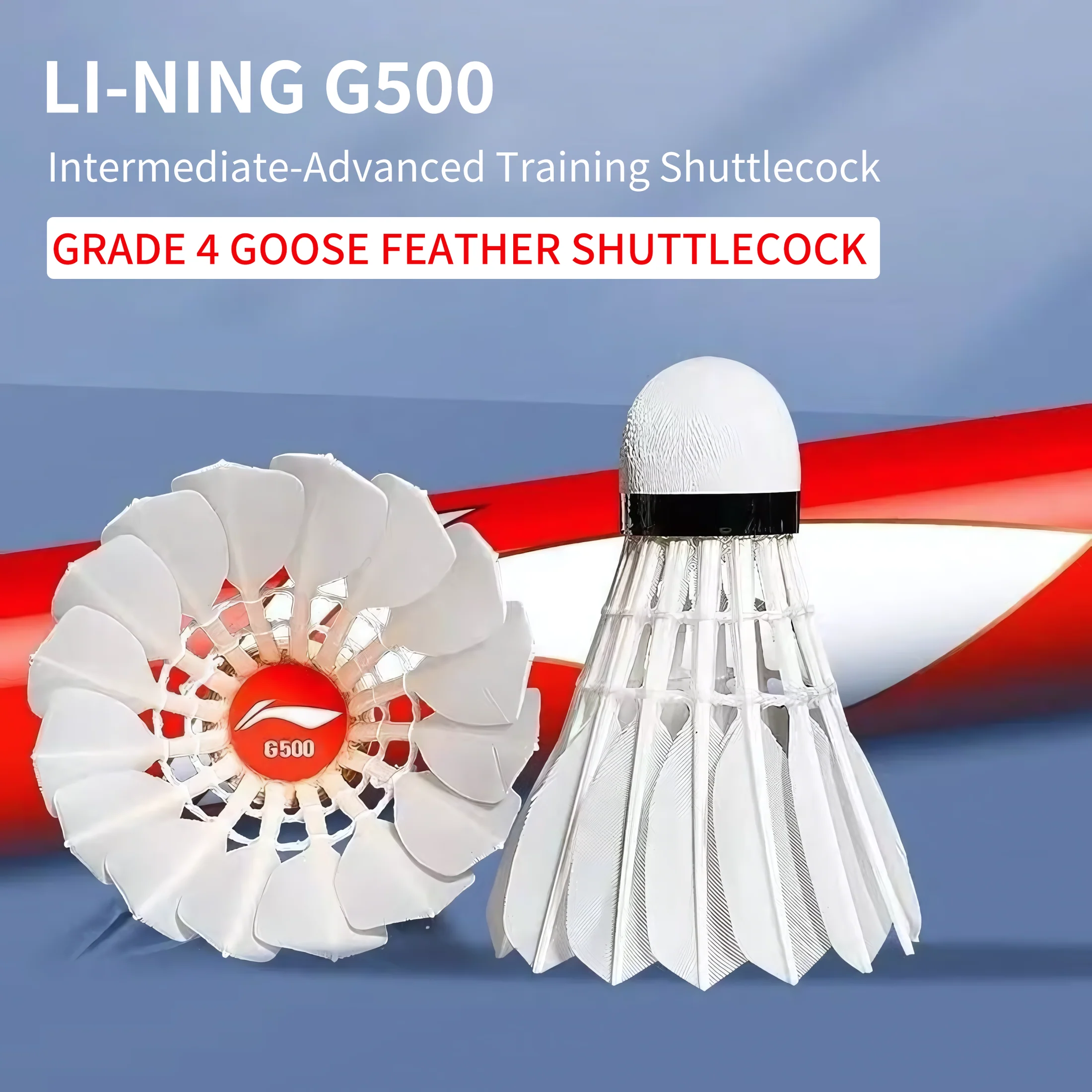 LI NING 12 PCS Goose Badminton Shuttlecock Competitive G500 - Image 5