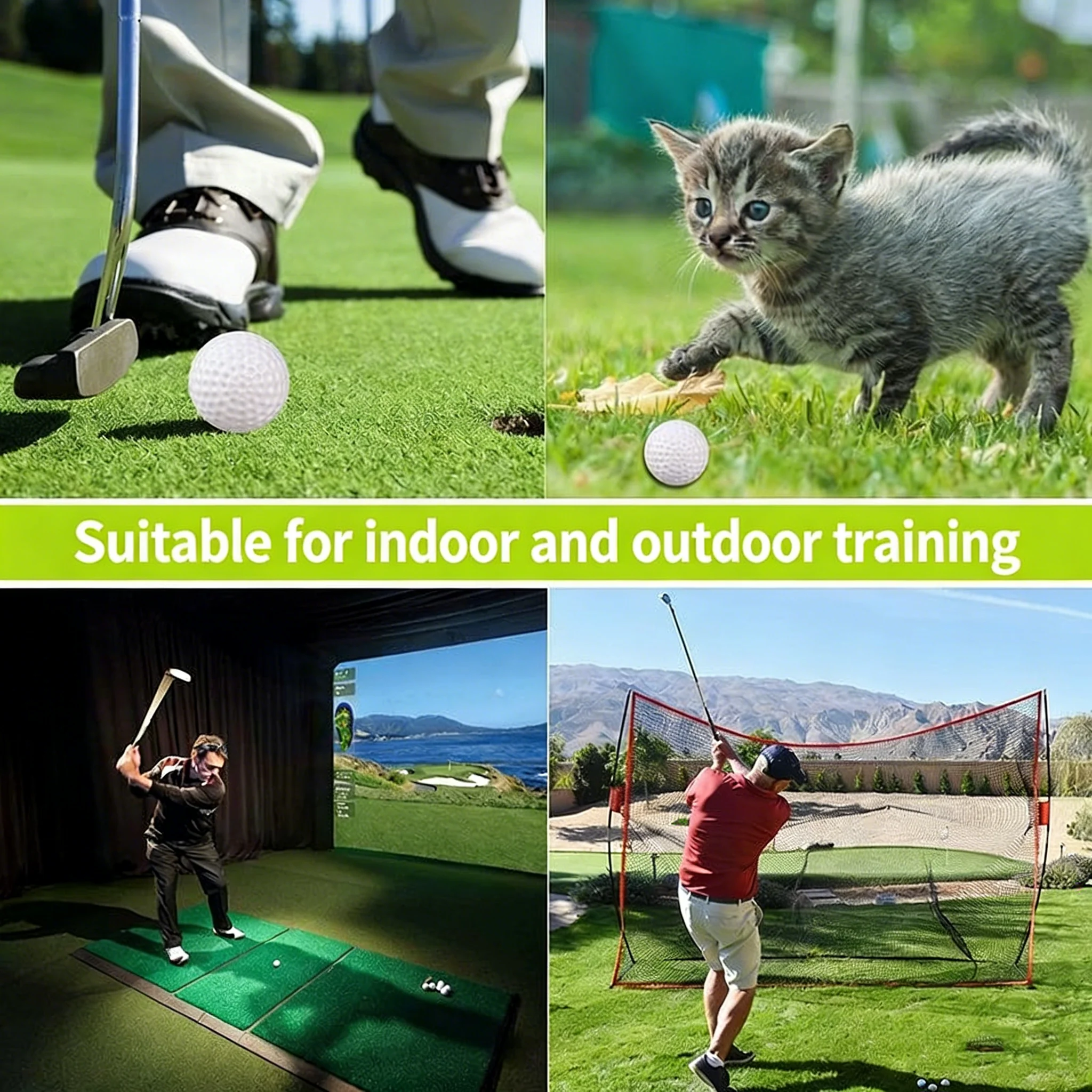 SPP Limited Flight Foam Golf Practice Balls 42mm - Realistic Feel Durable for Backyard Indoor Outdoor Practice - Image 9
