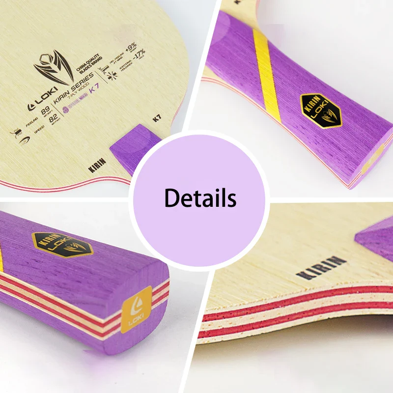 LOKI K7 7 Layers Wood Table Tennis Blade - Image 4