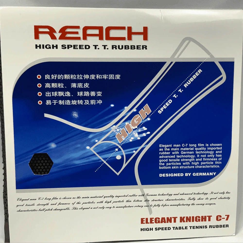 OTHER Reach C-7 C7 Long Pips Out Table Tennis Rubber without Sponge OX - black