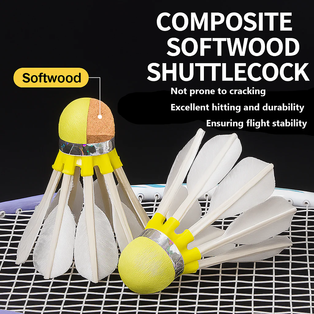 SP x SPORT Natural Feather Badminton Shuttlecock Indoor Sport PlayPack 3 High Quality - Image 6