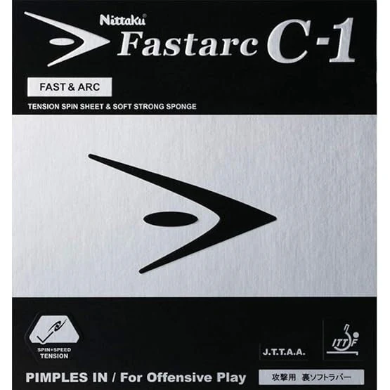 Nittaku Table Tennis Rubber Fastark C1 Soft Back 2.0mm - Black