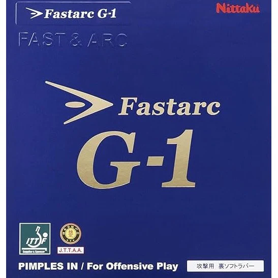 Nittaku Table Tennis Rubber Fastark G-1 MAX, Soft Back Tensionjiu - Red