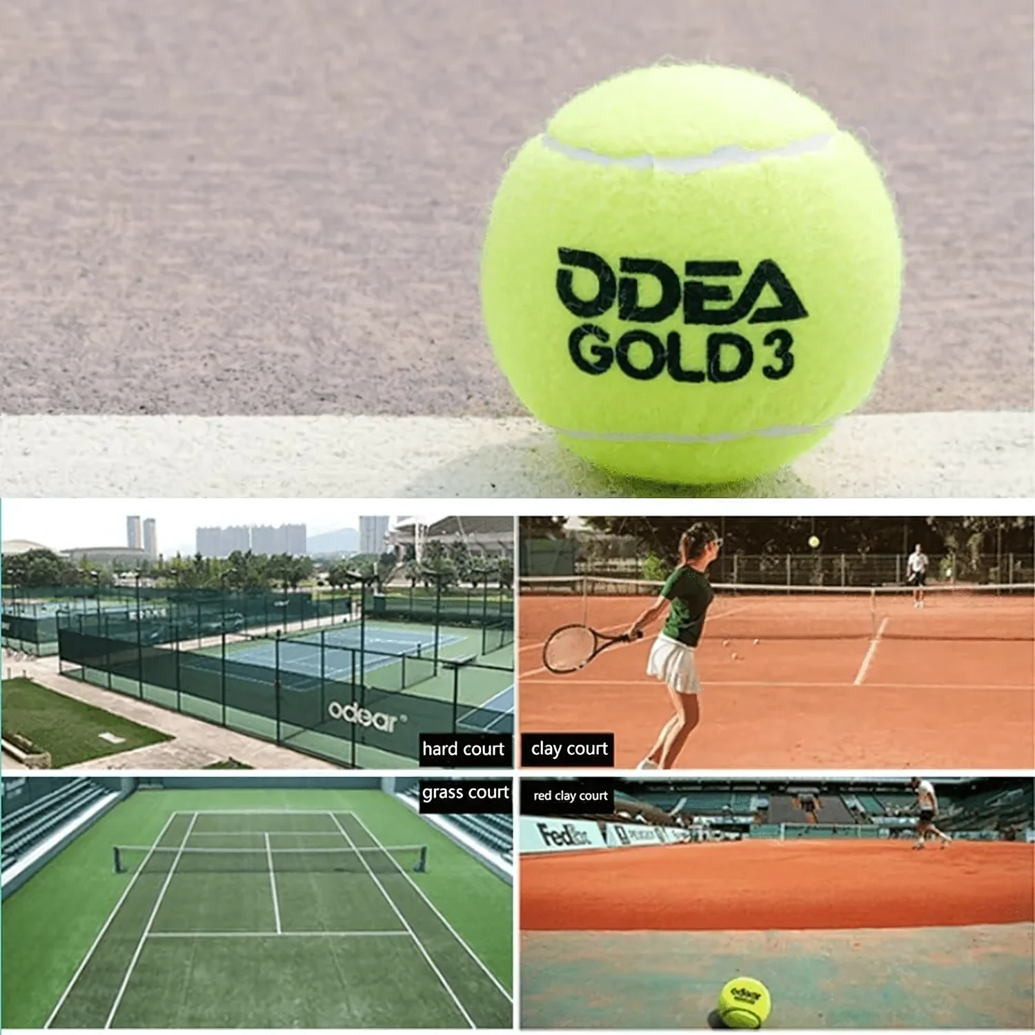 ODEA Gold Training Tennis Balls (Rebound 140 - 148CM ITF) 60 Pcs - Image 8