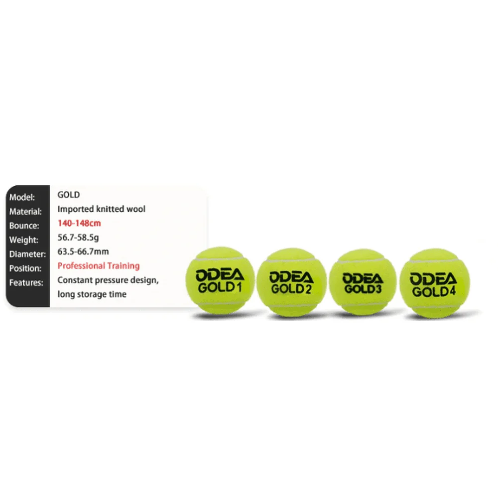 ODEA Gold Training Tennis Balls (Rebound 140 - 148CM ITF) 60 Pcs - Image 17
