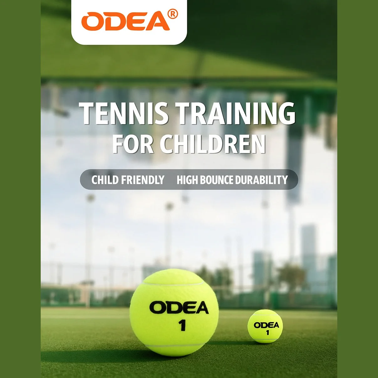 ODEA Stage 1 Green Point Tennis Balls – Low Compression Kids Tennis Balls (60 pcs) - Image 4