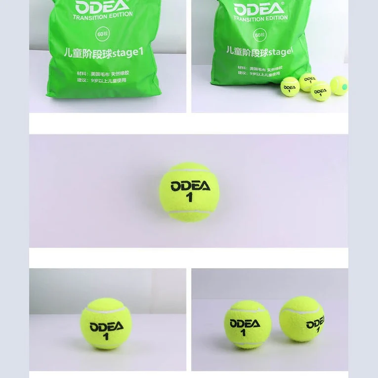 ODEA Stage 1 Green Point Tennis Balls – Low Compression Kids Tennis Balls (60 pcs) - Image 5