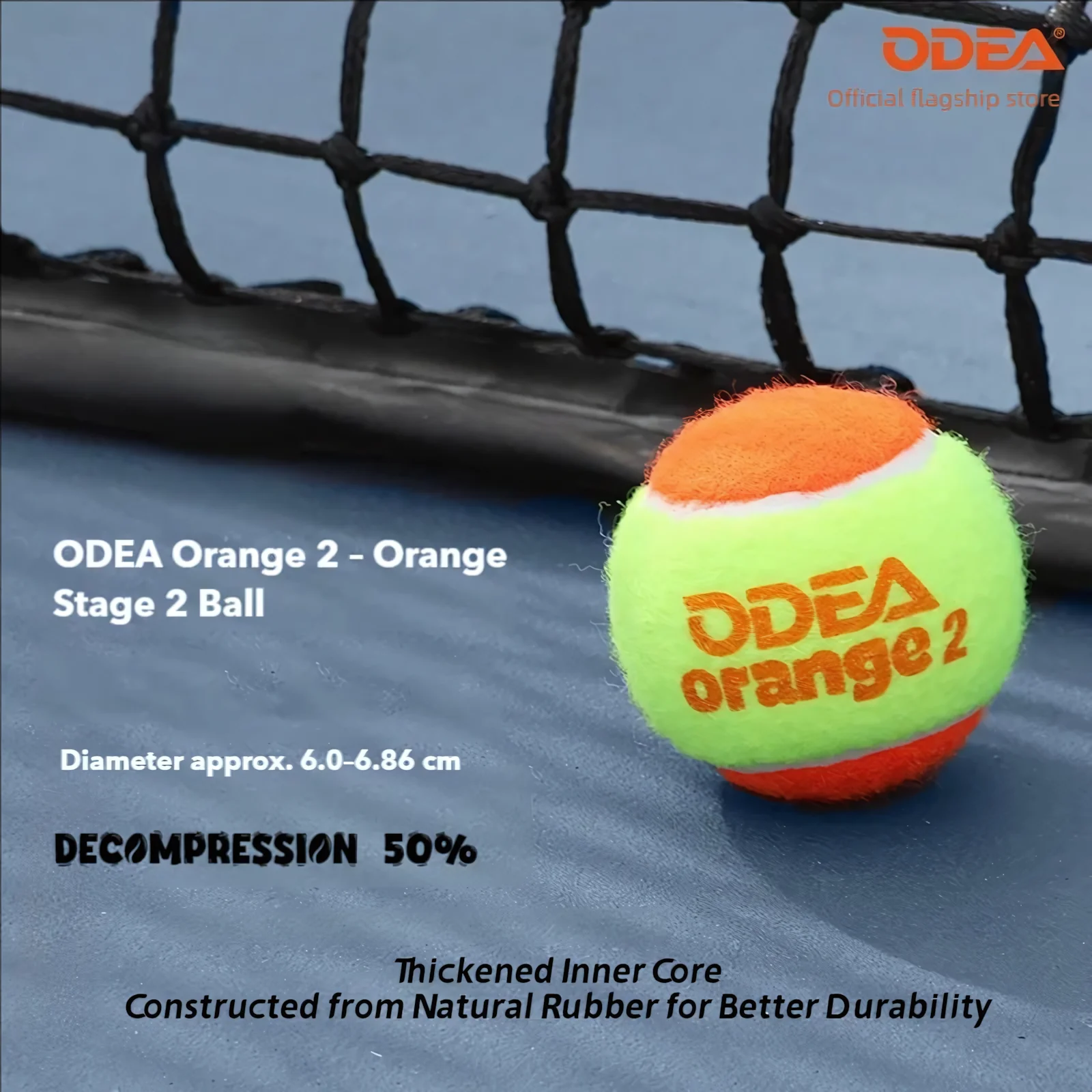 ODEA Stage 2 ORANGE 1 PCS Children Kid Beginners Tennis Balls - Image 14
