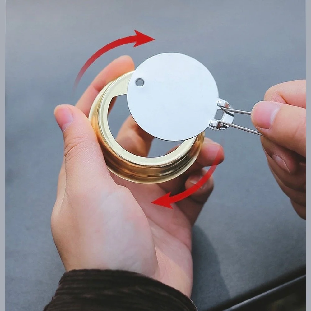 Outdoor Alcohol Stove Kit Camping Stove Safety Lightweight Portable Gold Stove - Image 7