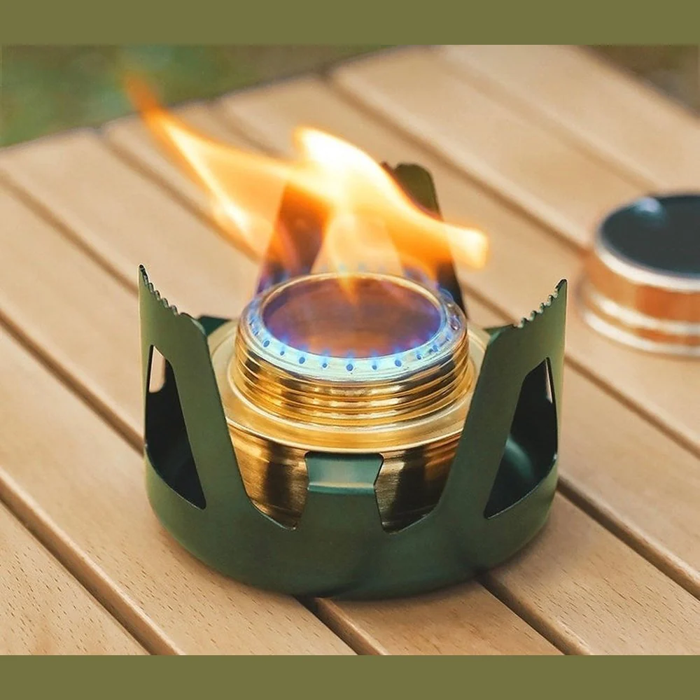 Outdoor Alcohol Stove Kit Camping Stove Safety Lightweight Portable Gold Stove - Image 8
