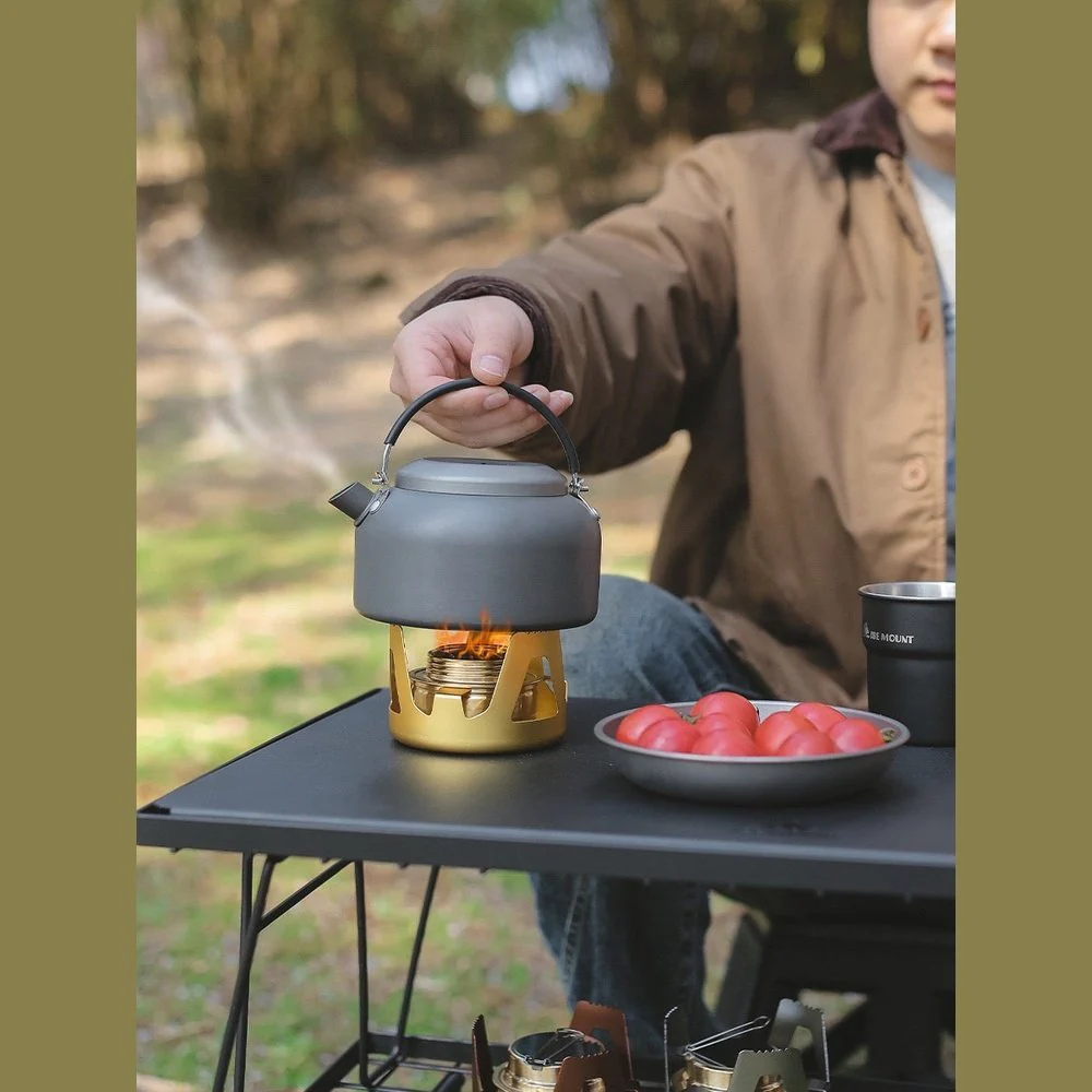 Outdoor Alcohol Stove Kit Camping Stove Safety Lightweight Portable Gold Stove - Image 9