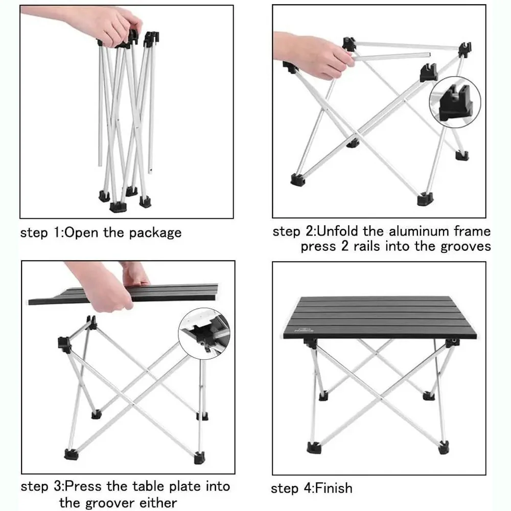 Outdoor Camping Table Folding Portable Aluminium BBQ Desk Picnic Tables 3 Size AU - Image 12