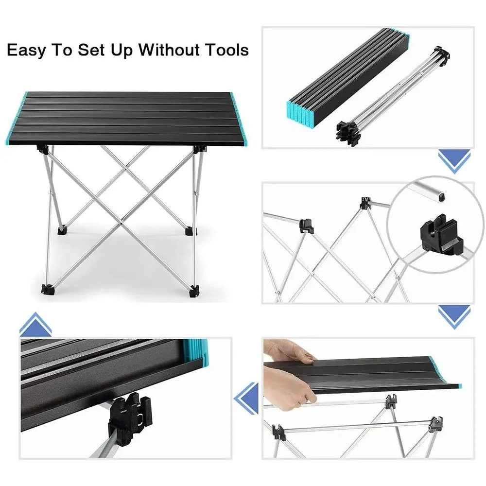 Outdoor Camping Table Folding Portable Aluminium BBQ Desk Picnic Tables 3 Size AU - Image 13
