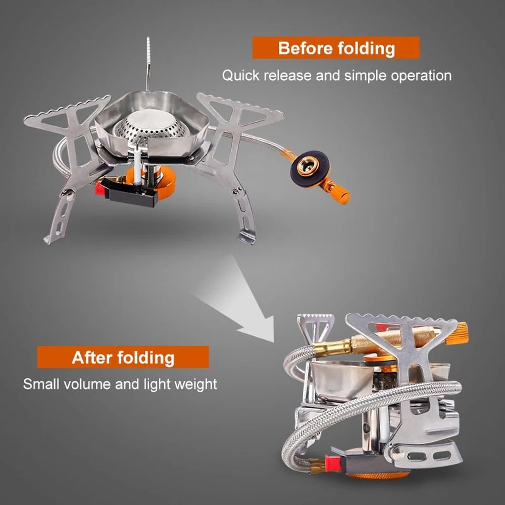 Outdoor Picnic Gas Jet Portable Stove Cooking Hiking Camping Burner Cooker Gear - Image 11