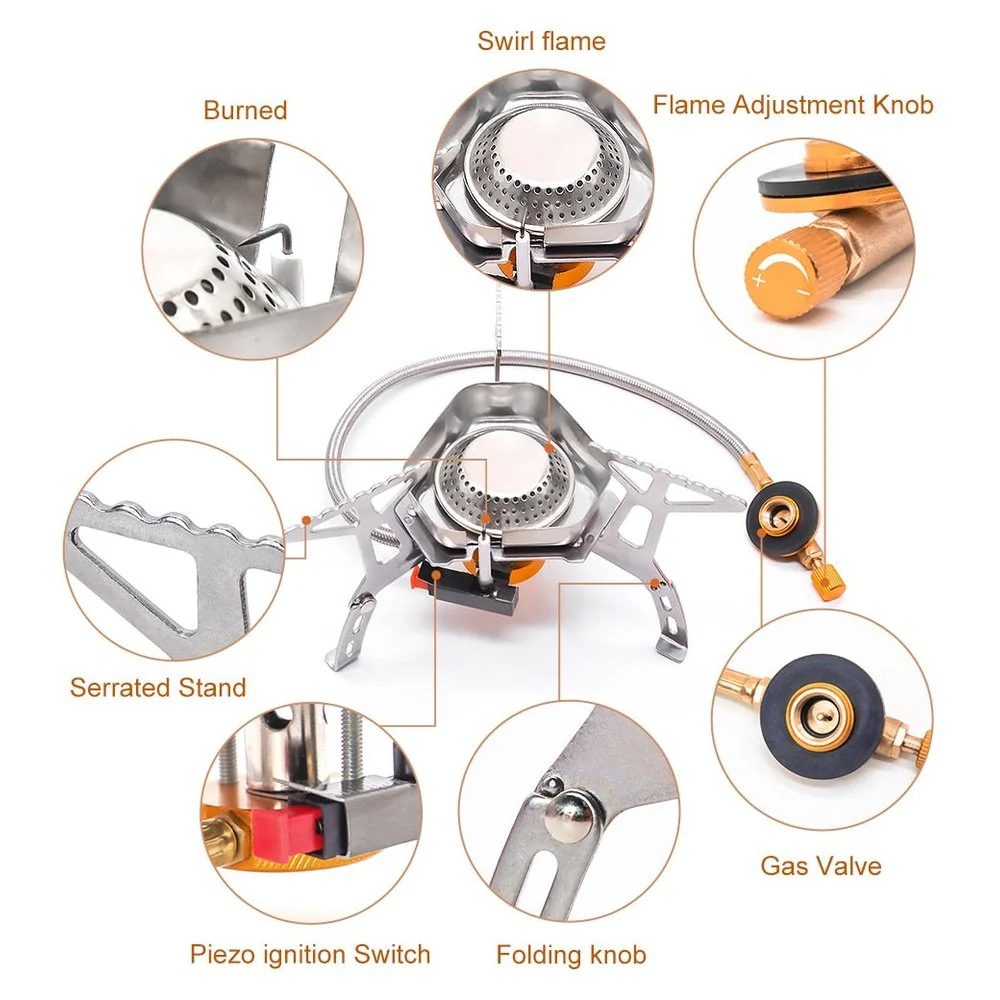 Outdoor Picnic Gas Jet Portable Stove Cooking Hiking Camping Burner Cooker Gear - Image 4